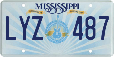 MS license plate LYZ487