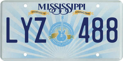 MS license plate LYZ488