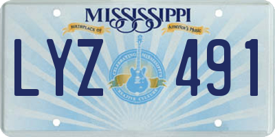MS license plate LYZ491