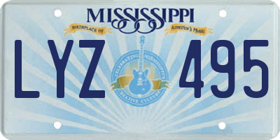 MS license plate LYZ495