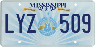 MS license plate LYZ509
