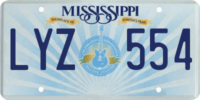 MS license plate LYZ554
