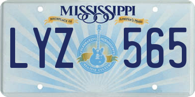 MS license plate LYZ565