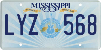 MS license plate LYZ568