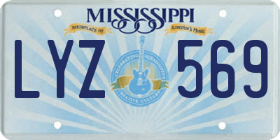 MS license plate LYZ569