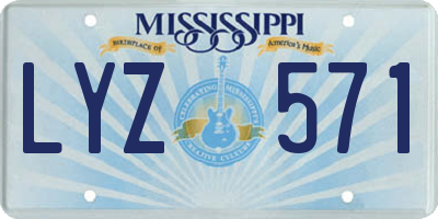 MS license plate LYZ571