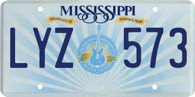 MS license plate LYZ573