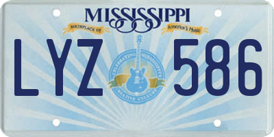 MS license plate LYZ586