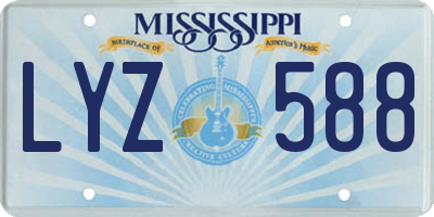 MS license plate LYZ588