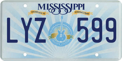 MS license plate LYZ599