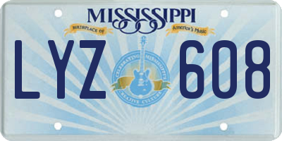MS license plate LYZ608