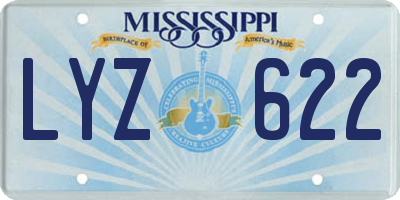 MS license plate LYZ622