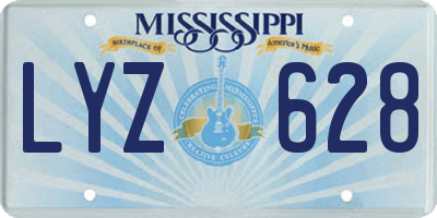 MS license plate LYZ628