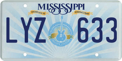 MS license plate LYZ633