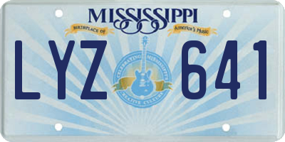 MS license plate LYZ641