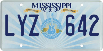 MS license plate LYZ642