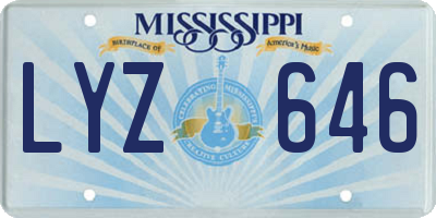 MS license plate LYZ646
