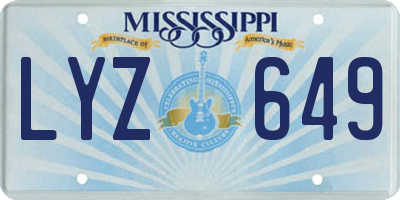 MS license plate LYZ649