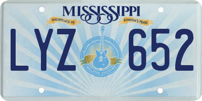 MS license plate LYZ652