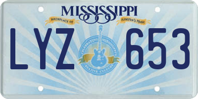 MS license plate LYZ653