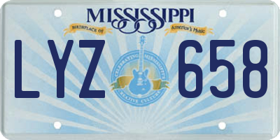 MS license plate LYZ658