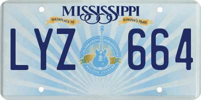 MS license plate LYZ664