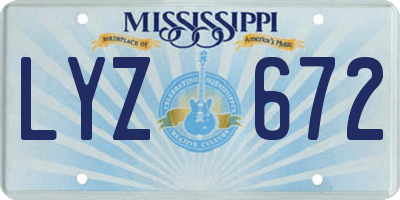 MS license plate LYZ672