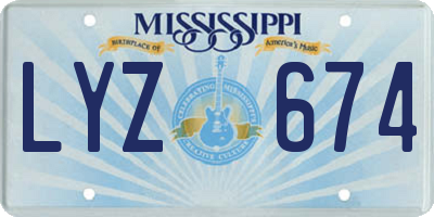MS license plate LYZ674
