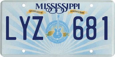 MS license plate LYZ681