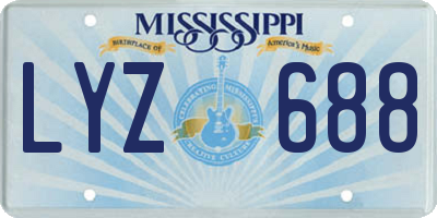 MS license plate LYZ688