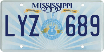 MS license plate LYZ689