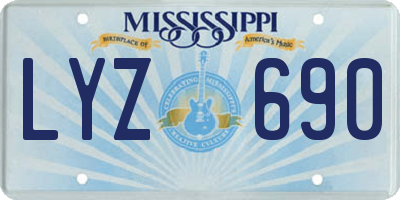 MS license plate LYZ690