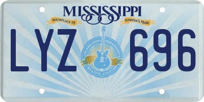 MS license plate LYZ696