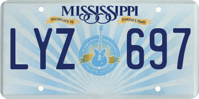MS license plate LYZ697