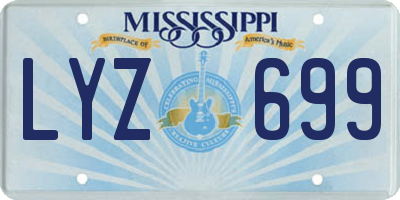 MS license plate LYZ699