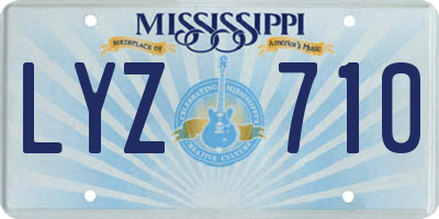 MS license plate LYZ710