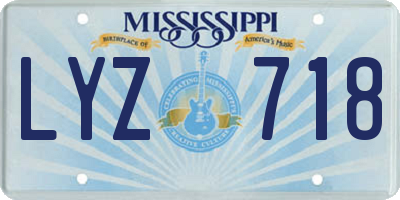 MS license plate LYZ718