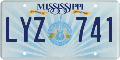 MS license plate LYZ741
