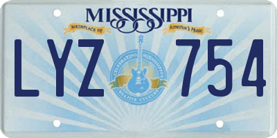 MS license plate LYZ754