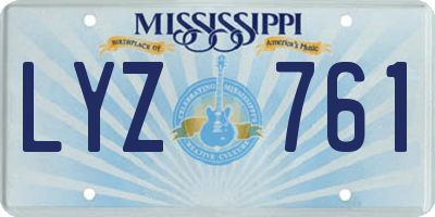 MS license plate LYZ761