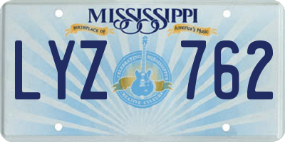 MS license plate LYZ762