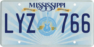 MS license plate LYZ766