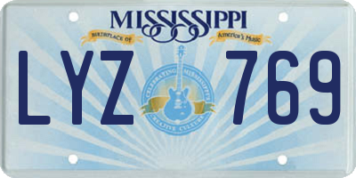 MS license plate LYZ769