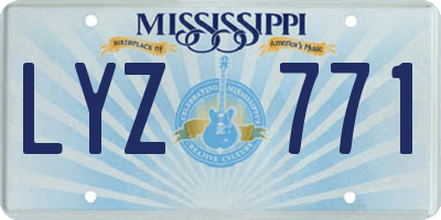 MS license plate LYZ771