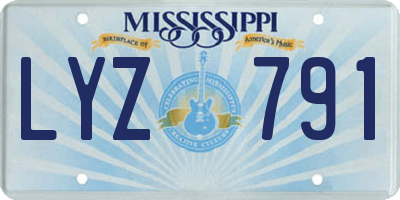 MS license plate LYZ791