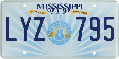 MS license plate LYZ795