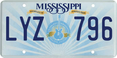 MS license plate LYZ796