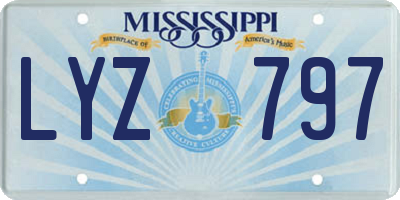 MS license plate LYZ797