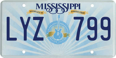 MS license plate LYZ799