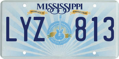 MS license plate LYZ813